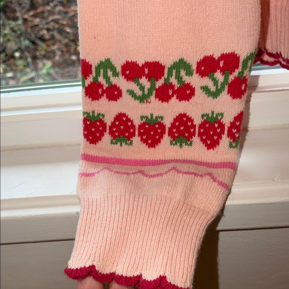 Loveshackfancy Strawberry/Cherry Patterned Sweater - image 8